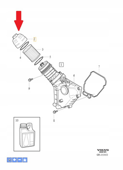 Obudowa filtra oleju Volvo OE 30788489