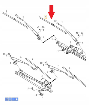 Pióra wycieraczek Volvo OE 32237896