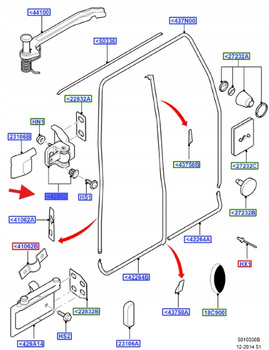 ZAWIAS GÓRNY PRAWY TRANSIT 2000-14 1752700 _ YC15-V42982-AK