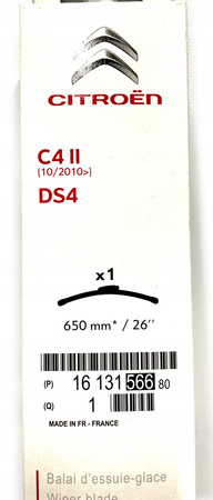 Pióro wycieraczki Citroen OE 1613156680