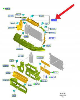 KIEROWNICA POWIETRZA 1.5 1.6 TDCi FORD TRANSIT 2013- 1838227 _DT11-9F721-AC