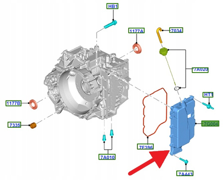 POKRYWA SKRZYNI BIEGÓW 6F55 FORD CUSTOM TRANSIT 16- 5201567 _ 8A8P-7G004-AB