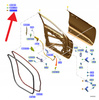 ZAWIAS DOLNY DRZWI PRAWY PRZÓD FORD KUGA 2020- 2206725 _ H1BB-A22810-AD