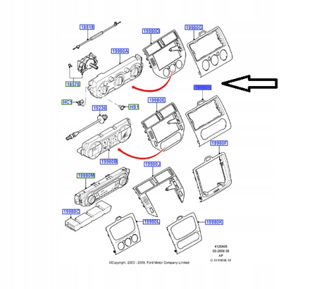 STEROWANIE KLIMATYZACJĄ FOCUS MK2 2004- 2008 1509713 _ 4M51-18522-HDSMDJ