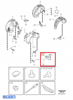 Chlapacze przednie do Volvo XC90