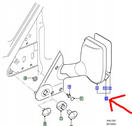 LUSTERKO ZEWNĘTRZNE LEWE FORD TRANSIT 2000-06 _ 4643782 _ YC15-17683-BZYGAX 