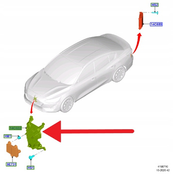 MOCOWANIE CZUJNIKA KOLIZJI FORD FOCUS 2018- OE 2430548 _ JX7T-14C022-AC