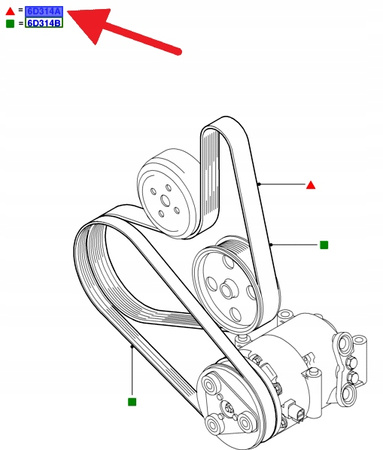 PASEK KLINOWY 1.6 DURATEC FORD FOCUS 11- CMAX 2004- 1708274 _ 4M5Q-6D314-DB