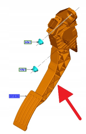 PEDAŁ PRZYŚPIESZENIA GAZU FORD KUGA Mk3 2020- OE 2539228 _ LX61-9F836-AB