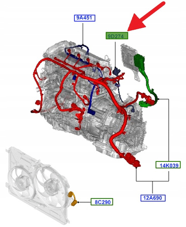 WIĄZKA PRZEKŁADNI FOCUS C-MAX 2004-2008 OE 1420330 _ 3M5T-9D274-AC