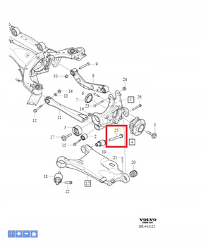 Śruba tylnego zawieszenia Volvo OE 988876