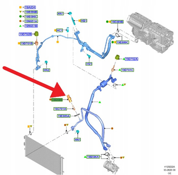 CZUJNIK CIŚNIENIA KLIMATYZACJI FORD FIESTA FOCUS 5471192 _ HG1A-19D594-AA