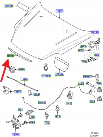 LISTWA MASKI CHROM FORD MONDEO Mk4 2007- OE 1567845 _ 7S71-8B271-AFSMAS