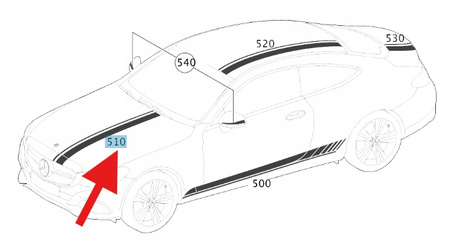 PASEK OZDOBNY POKRYWY SILNIKA MERCEDES C W205 OE A2059871200