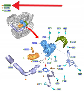 RURA INTERCOOLERA 2.0 ECOBLUE FORD EDGE FOCUS 18- 2307689 _ JG91-6C646-AC