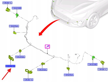 KOSZYK PRAWY CZUJNIKA PARKOWANIA FOCUS 2018- 2382340 _ JX7T-15K872-BC