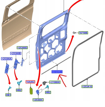 USZCZELKA PROGU DRZWI PRZESUWNYCH FORD CUSTOM 1812358 _ BK21-V100A37-BE