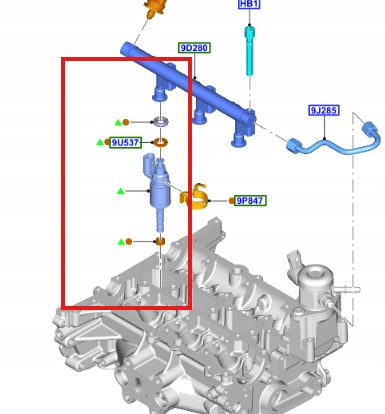 WTRYSKIWACZ 1.0 EB FORD COURIER FIESTA ECOSPORT 18- 2272868 _ J1BG-9F593-AA