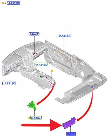 LAMPKA WNĘTRZA BAGAŻNIKA FORD MUSTANG KUGA 12- OE 5161042 _ CJ5A-13A756-AA