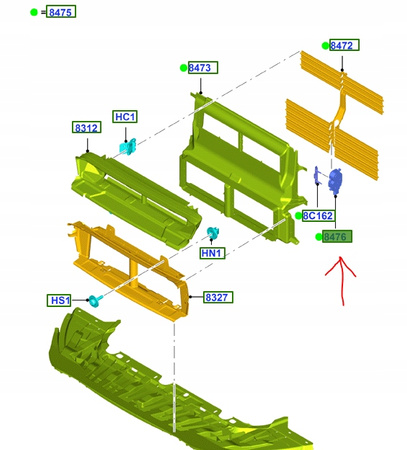 SILNICZEK ŻALUZJI FORD S-MAX GALAXY TOURNEO CONNEC _ 1937763 _ BM51-8476-AC