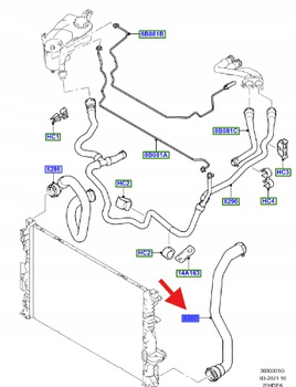 PRZEWÓD CHŁODNICY WODY 2.0 S-MAX GALAXY MONDEO 1567316 _ 6G91-8260-BD