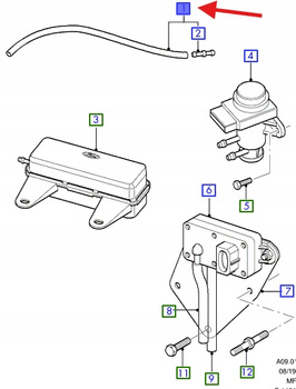 PRZEWÓD ELASTYCZNY PODCIŚNIENIA MONDEO 1996- 1029643 _ 96BB-12A188-AA