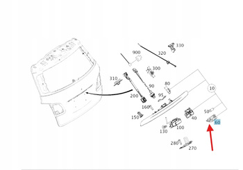 LAMPKA PODŚWIETLENIA TABLICY REJESTR MERCEDES B W242 W246 OE A2468200066