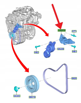 ŁAPA ALTERNATOWA 1.5L TDCI FORD KUGA 2020- 2194194 _ JN1Q-10K018-AA