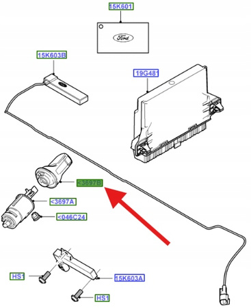 STACYJKA FORD FOCUS C-MAX 2003- 11 OE 1360393 _ 3M5A-R3697-CB