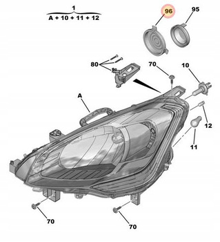 ZAŚLEPKA REFLEKTORA CITROEN BERLINGO B9 OE 6203F1