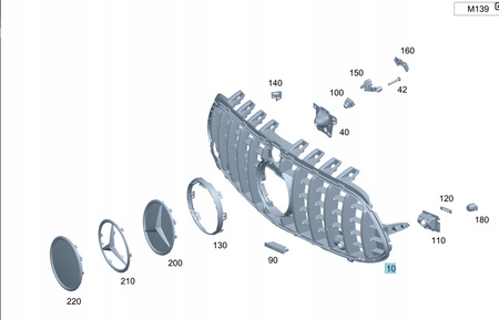 Mercedes-Benz W177 OE A1778803304 GRILL PRZEDNI
