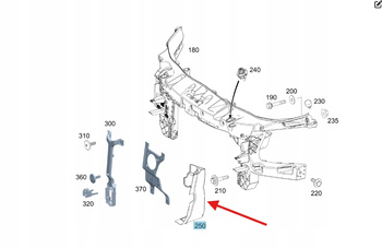 LEWY UCHWYT WSPORNIK PASA PRZÓD MERCEDES SPRINTER W907 OE A9078802400