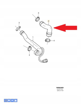 Przewód odmy Volvo OE 30777567