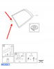 SZYBA BOCZNA PRAWY TYŁ VOLVO XC90 2016-2022 OEM/OE 32368248