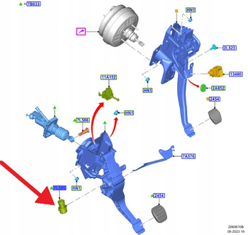 SPRĘŻYNA POWROTNA PEDAŁU SPRZĘGŁA FOCUS KUGA 2020- 2274290 _ JX61-7A600-AA
