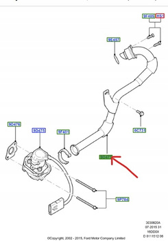 PRZEWÓD EGR FORD FOCUS Mk2 C-MAX Mk1 FIESTA Mk6Mk7 _ 1229958 _ 3M5Q-9D477-AA