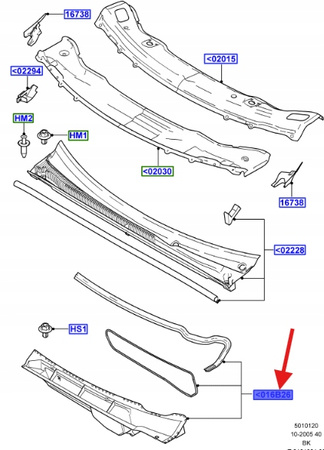 PRZEDŁUŻENIE NADWOZIA FUSION 2002- 1619604 _ 9N11-N016B26-CA