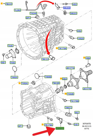 CZUJNIK OBROTOWY MT82 FORD RANGER MUSTANG 2015- OE 5230581 _ BR33-7H103-AB