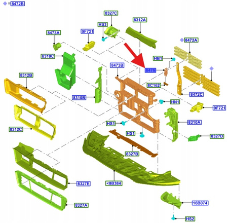 SIŁOWNIK ŻALUZJI 1.0EB 1.5TDCI CONNECT 2018- OE 2700786 _ KT11-8476-AC