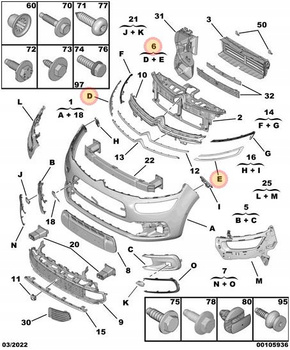 LISTWA CHROM LEWA PRAWA ZDERZAKA PRZÓD CITROEN C4 PICASSO B78 OE 1617536780