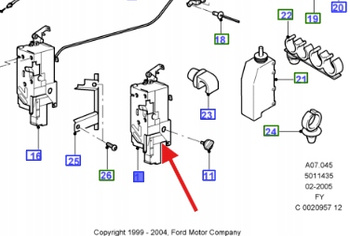 ZAMEK DRZWI PRZESUWNYCH FORD TRANSIT 2000-2014 1766561 _ YC15-V264A33-BK