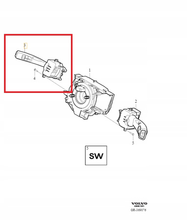 PRZEŁĄCZNIK KIERUNKOWSKAZÓW VOLVO V50, C30, C70 OE 8637377