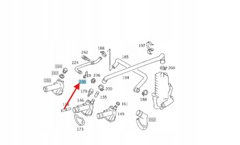 OPASKA TERMOSTATU DIESEL M601 M602 MERCEDES OE A6012030245
