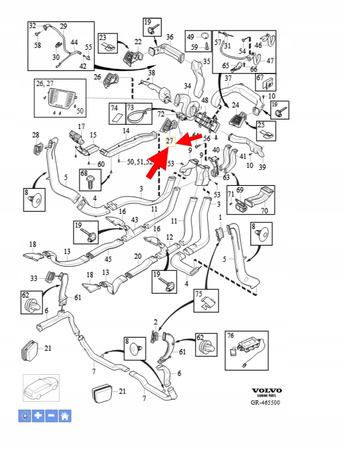 PRAWA ŚRODKOWA KRATKA NAWIEWU DESKI PRZÓD VOLVO XC90 2016 OEM/OE 31363715