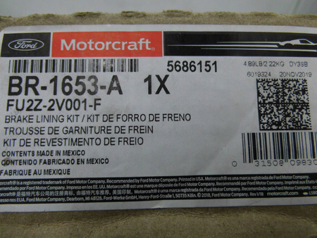 KLOCKI HAMULCOWE PRZÓD USA FORD FUSION 2013-2020 _FU2Z-2V001-F