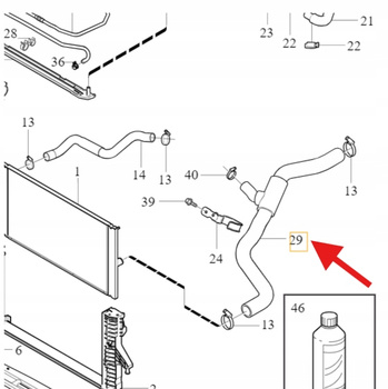GÓRNY PRZEWÓD CHŁODNICY BENZYNA VOLVO S40 V50 2004- C70 C30 OE 30723083