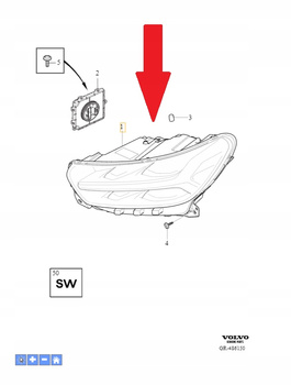 Prawy reflektor Volvo XC40 OE 31655991