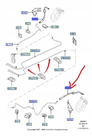 PRZEWÓD HAMULCOWY TYLNY FORD FOCUS Mk2 HB