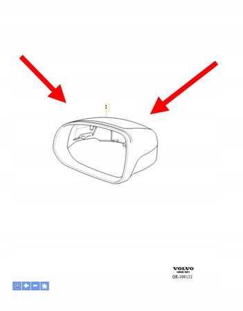 OBUDOWA POKRYWA LUSTERKA LEWEGO VOLVO XC90 2016- OEM/OE 32314141