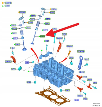 ZAWÓR WLOTOWY 1.2 1.5 EB FORD KA+ FOCUS 2018- OE 2164270 _ GN1G-6507-AB